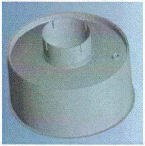 Johnson Matthey Size A 9.5" Univ. 5" Vertical Outlet Head - Part No. 10298R